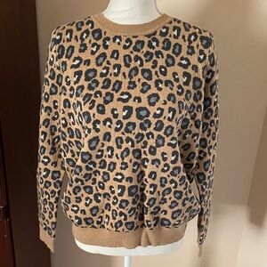 Liz Claiborne Leopard Print Women's Sweater